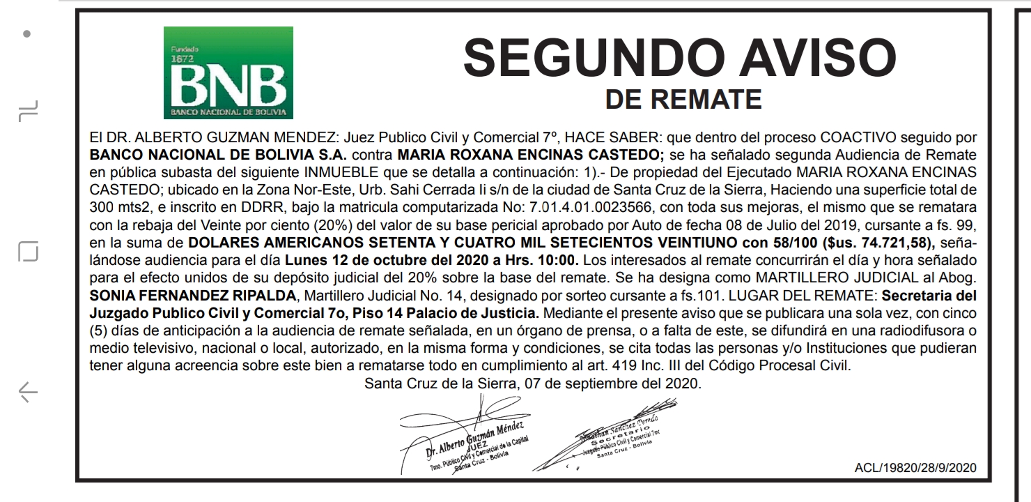 Banco Nacional de Bolivia S.A.